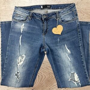 Kut from the Kloth Catherine  Distressed Boyfriend Jeans Size 10